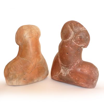 masculin féminin Terre gravée et polie - Créations et sculptures