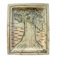 Arbre - Plat rectangulaire aux pastels d'oxyde. - Divers